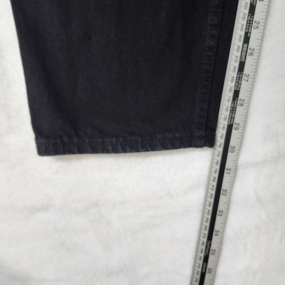 Chic Tapered Jeans Womens 33 Black Excellent Vintage High Waisted Denim - Picture 6 of 12